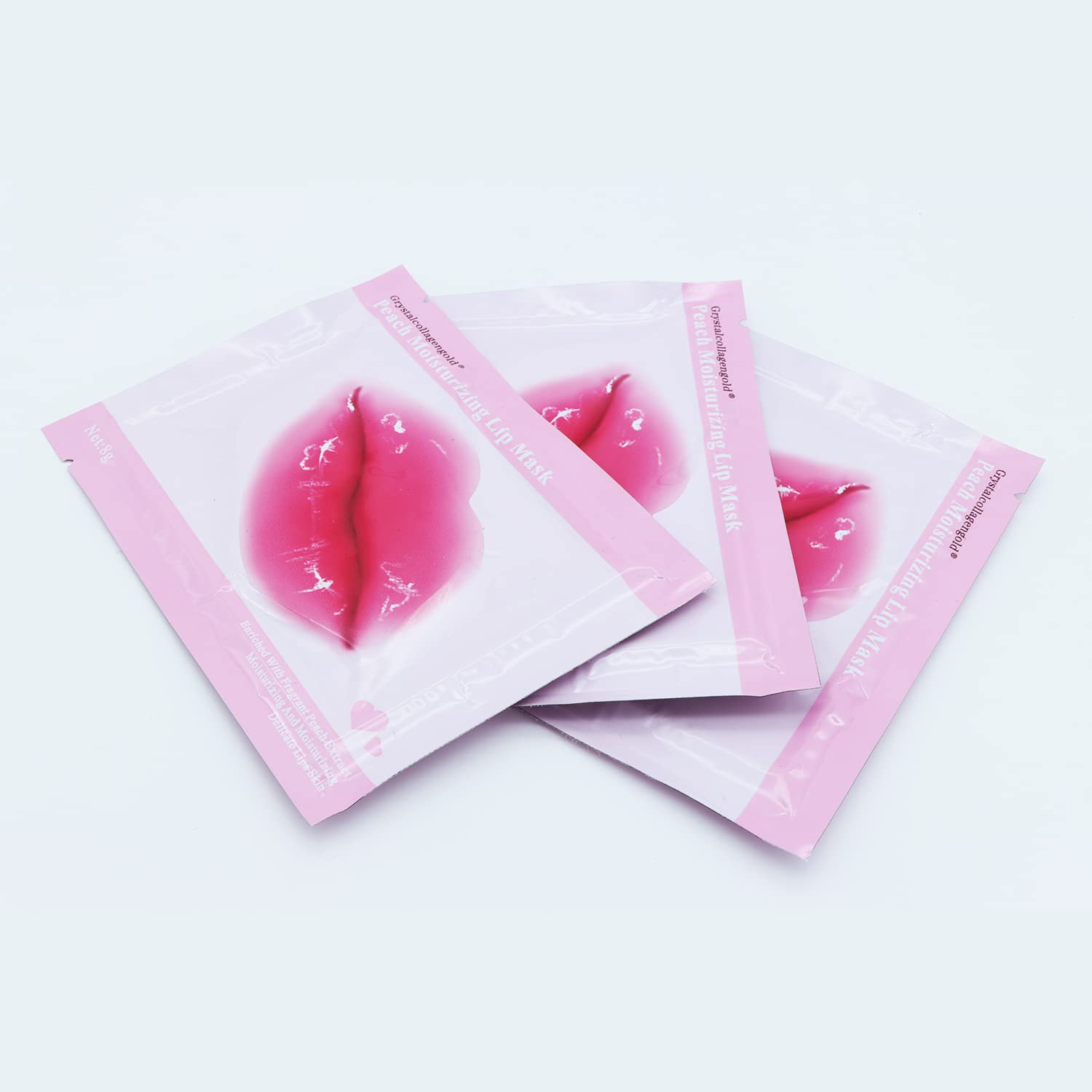 Three individually sealed collagen lip mask sachets